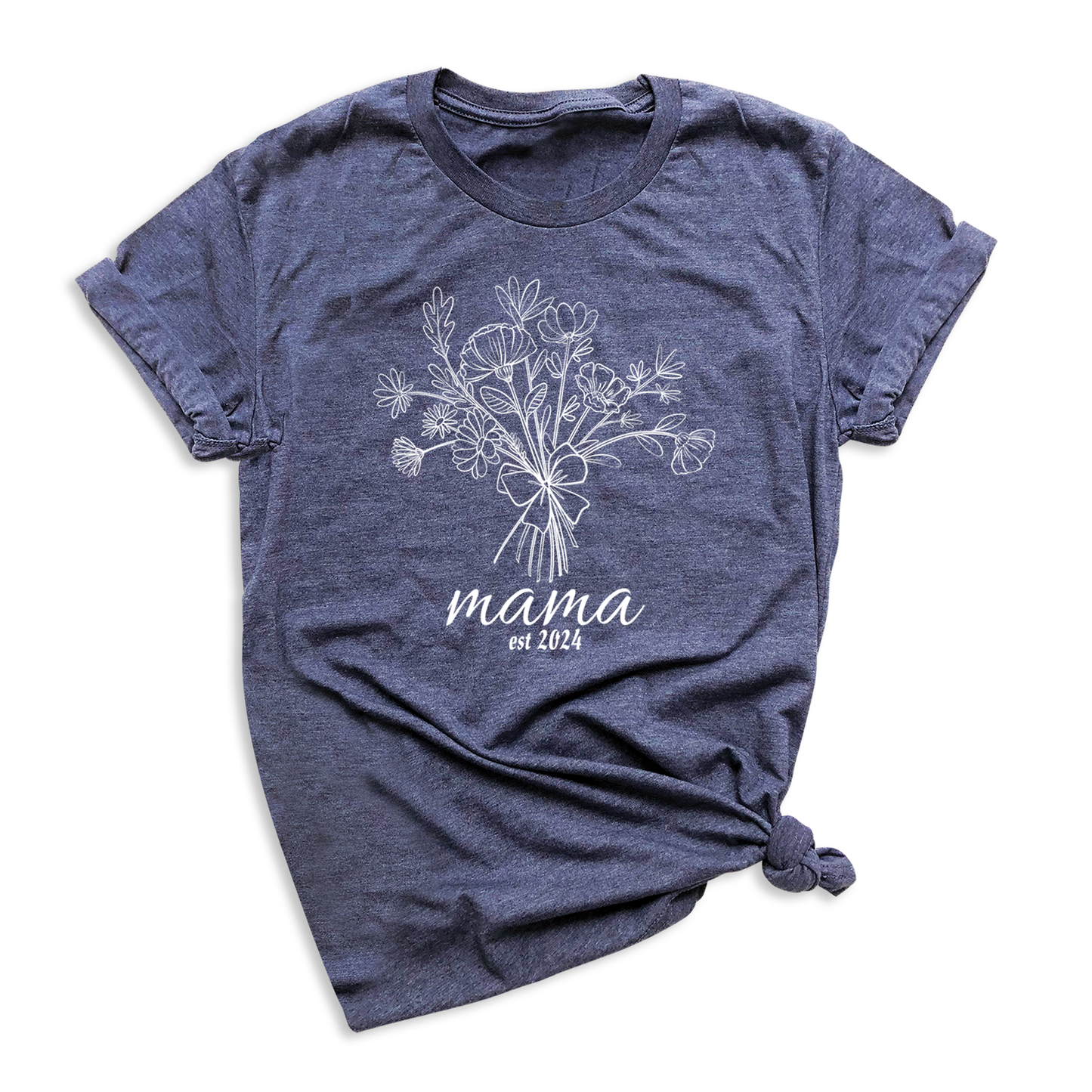 Personalize Floral Mama Shirt