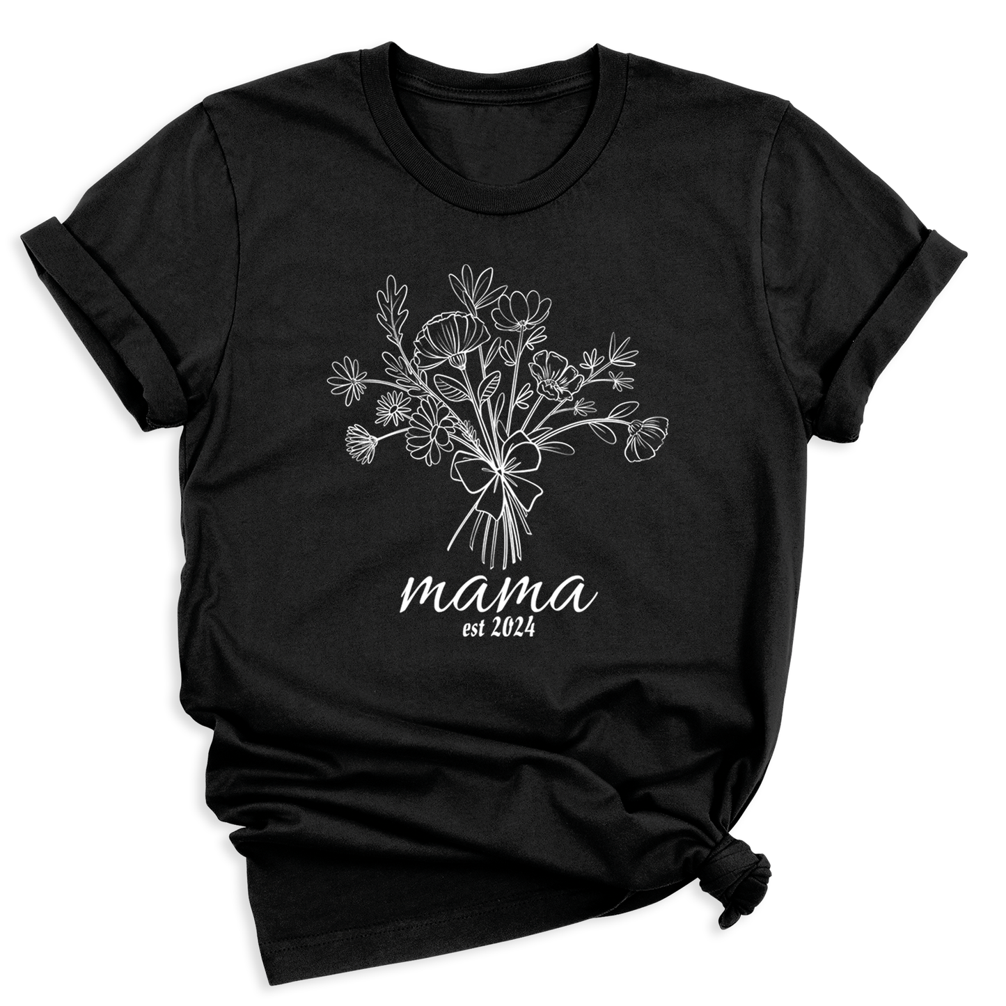 Personalize Floral Mama Shirt