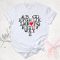  Alphabet I Love You tee