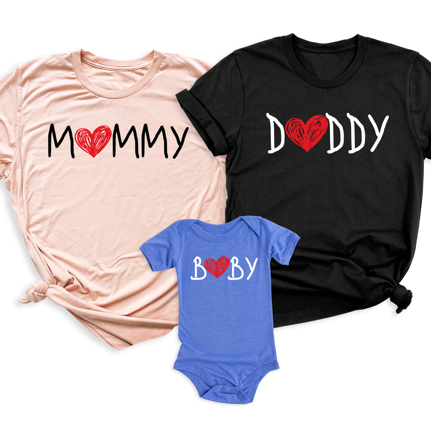 Family Matching Outfits Mommy Daddy Baby T-Shirt Set