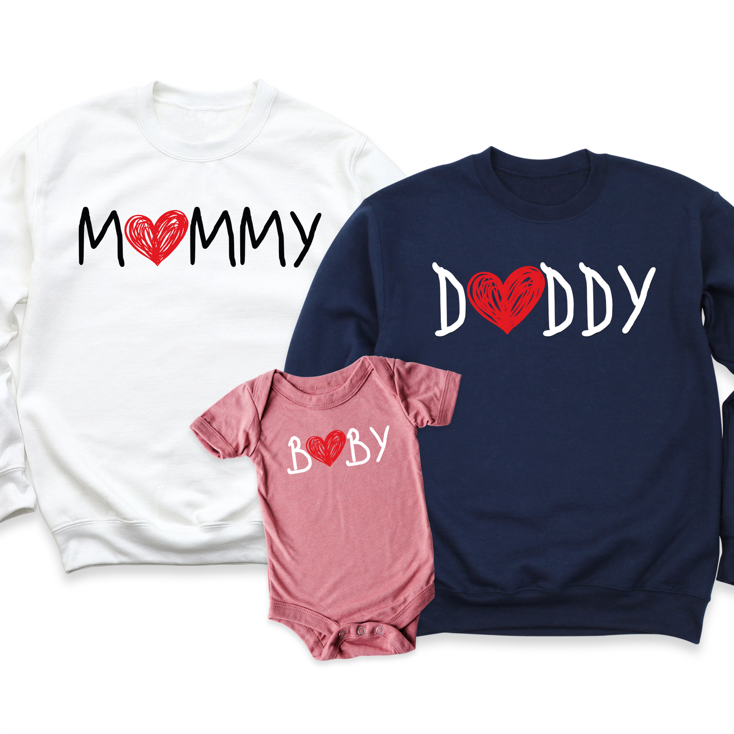 Family Matching Outfits Mommy Daddy Baby T-Shirt Set