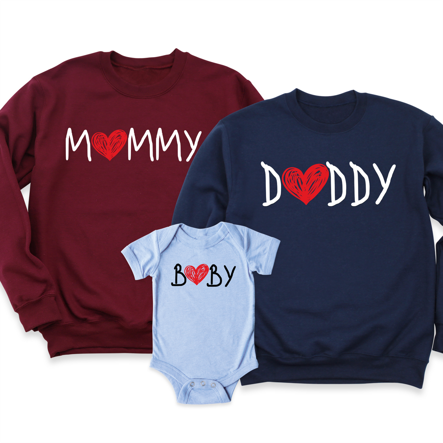 Family Matching Outfits Mommy Daddy Baby T-Shirt Set