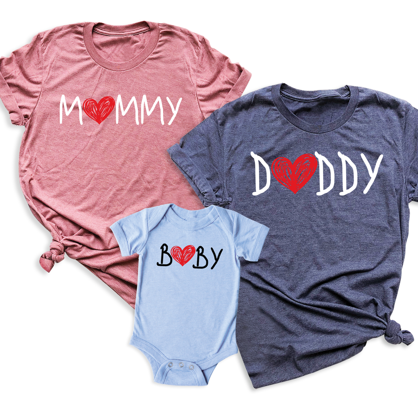 Family Matching Outfits Mommy Daddy Baby T-Shirt Set