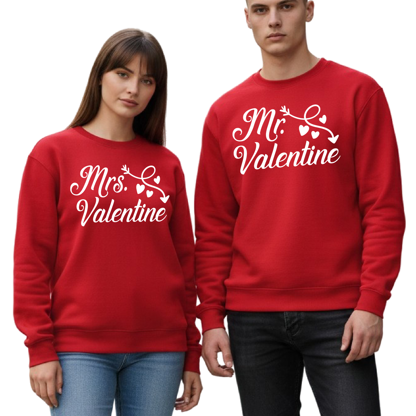 Mr & Mrs Valentine Matching Sweatshirts – Couples Valentine Gift