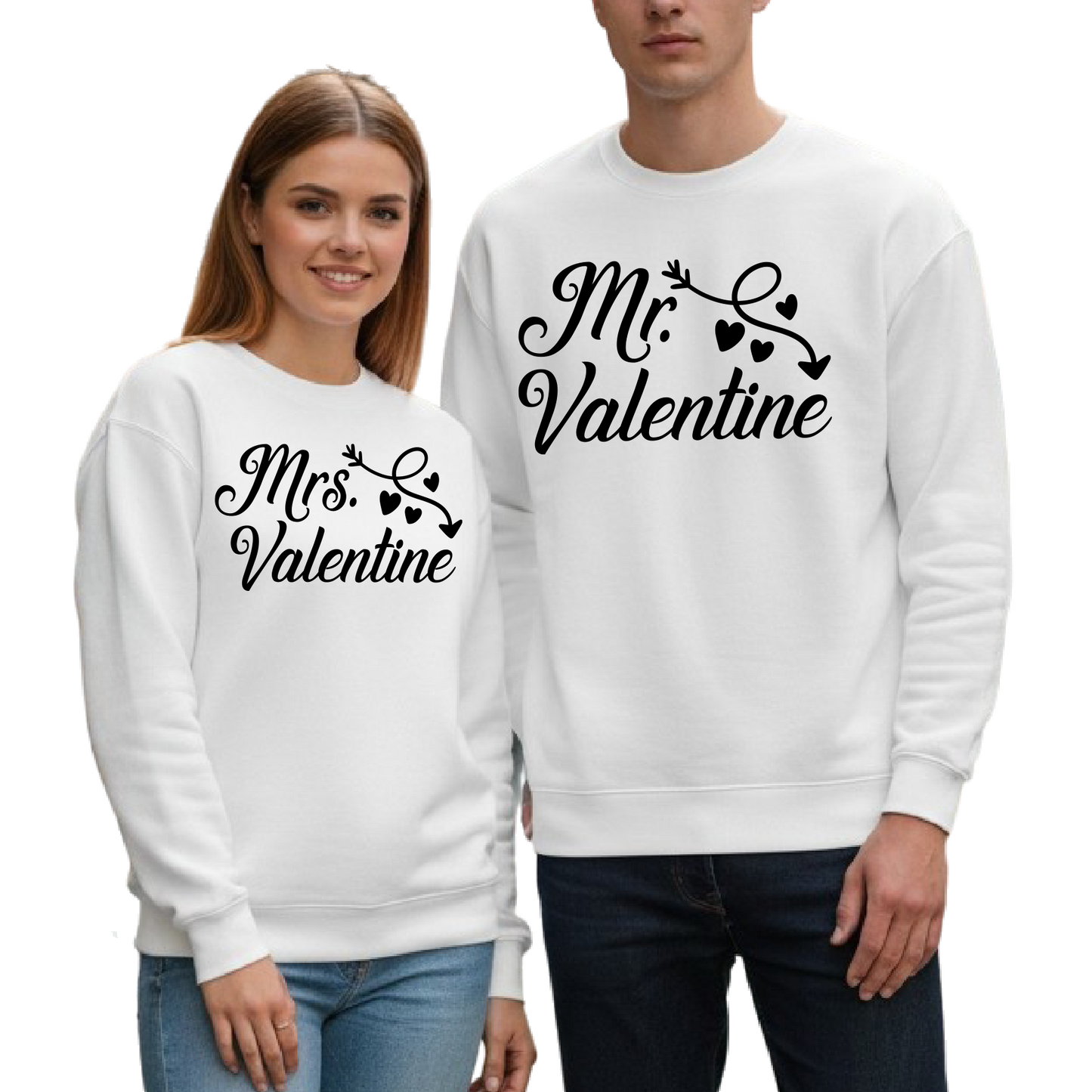Mr & Mrs Valentine Matching Sweatshirts – Couples Valentine Gift