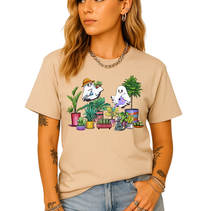 Halloween Ghost Plant Shirt – Garden Lover Tee | Cactus & Succulent Botanical Shirt