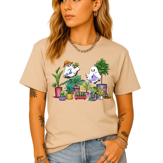 Halloween Ghost Plant Shirt – Garden Lover Tee | Cactus & Succulent Botanical Shirt
