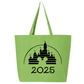 Disney 2025 Zippered Tote Bag – Disney Castle Canvas Bag for Women, Aesthetic Market & Travel Tote