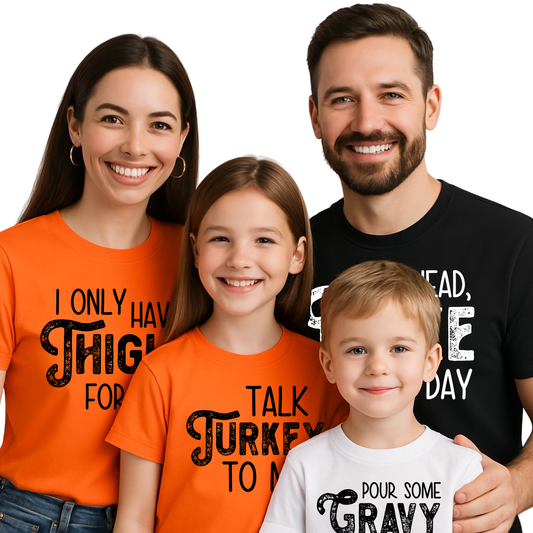 Family Thanksgiving Matching Shirts, Talk Turkey To Me, Cute Turkey Tee, Fall Pumpkin Shirt for Women & Men