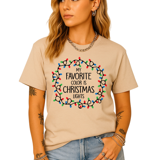Christmas Lights Shirt – My Favorite Color is Christmas Lights Tee
