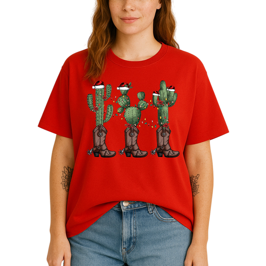 Christmas Cacti Shirt – Cowboy & Cowgirl Western Holiday Tee