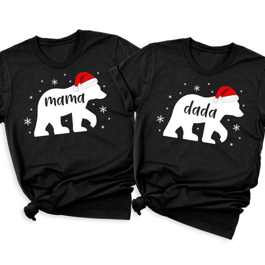 Matching Family Bear Christmas Shirts – Custom Holiday Bear Tees for Mom, Dad & Kids | Personalized Xmas Family Outfits