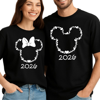 Custom Mickey Minnie Valentine Shirt – Disney Couple Matching Tee