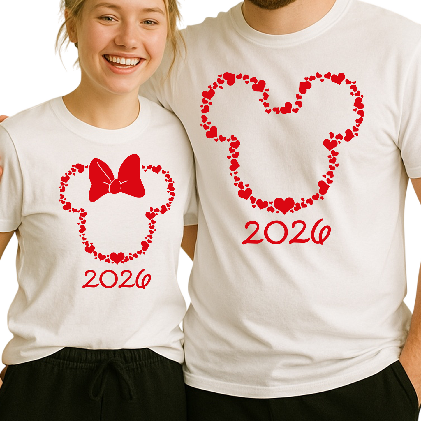 Custom Mickey Minnie Valentine Shirt – Disney Couple Matching Tee