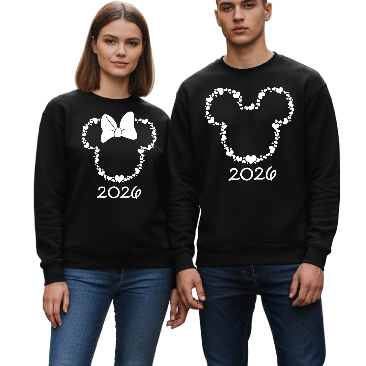 Custom Disney Couple Sweatshirt – Mickey Minnie Valentine