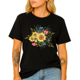 Botanical Sunflower Shirt – Summer & Fall Flower Tee