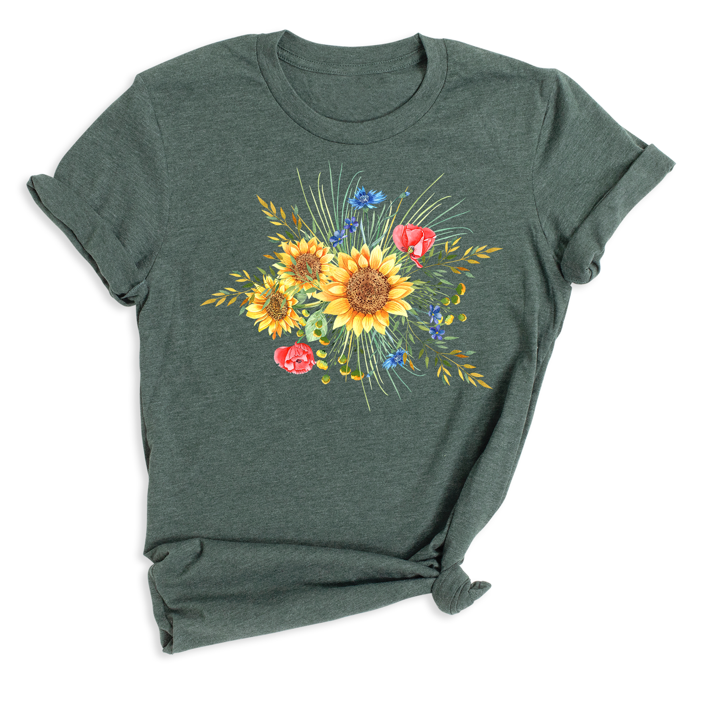 Botanical Sunflower Shirt – Summer & Fall Flower Tee