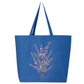 Lavender Flower Canvas Tote Bag – Eco-Friendly Cotton Shopper, Floral Market Bag