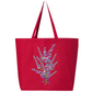 Lavender Flower Canvas Tote Bag – Eco-Friendly Cotton Shopper, Floral Market Bag