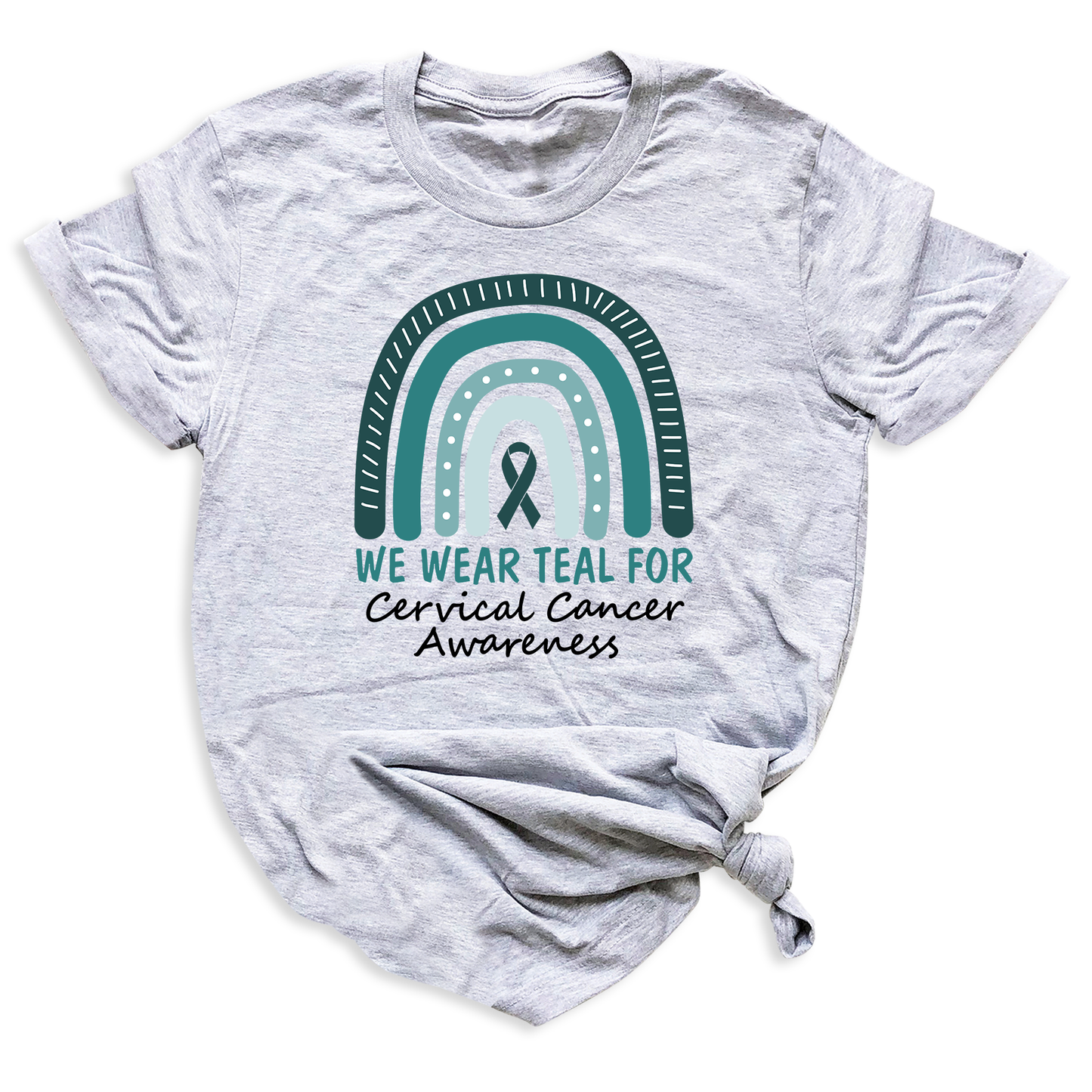 We Wear Teal for Cervical Cancer Awareness Shirt