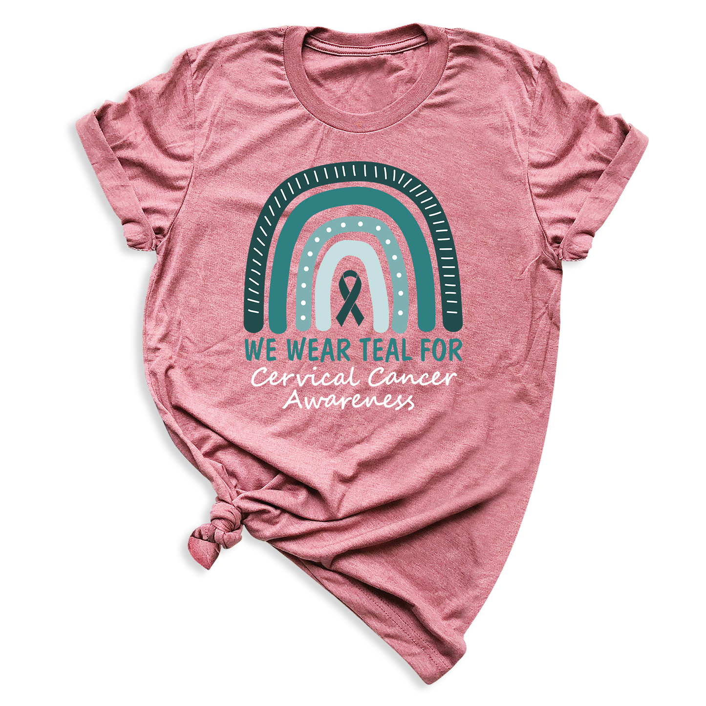 We Wear Teal for Cervical Cancer Awareness Shirt