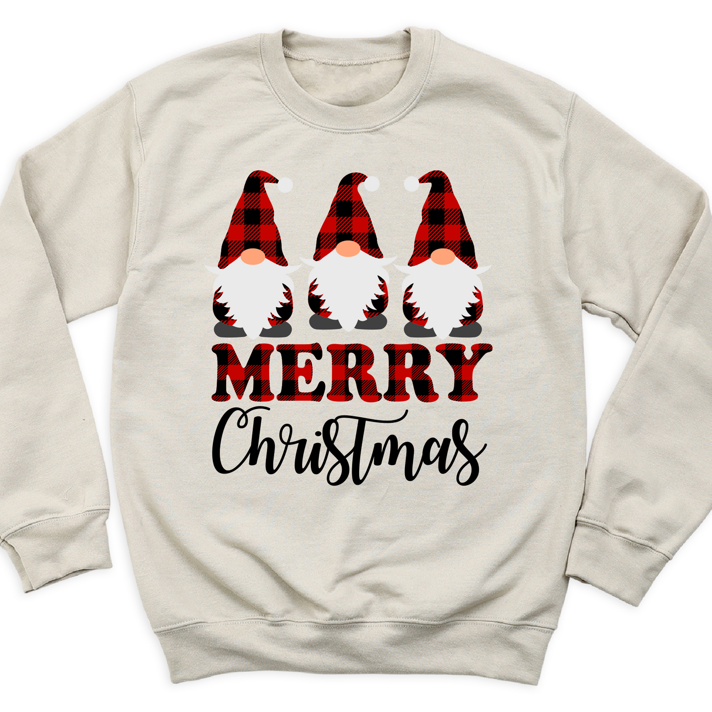 Gnomes Buffalo Plaid Christmas Sweatshirt – Merry Gnomes Sweater