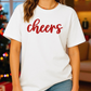 Glitter Cheers Sweatshirt Women Holiday Christmas New Year Shirt