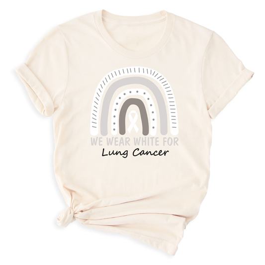 Lung Cancer We Wear White For Shirt
