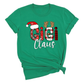 Gigi Claus Christmas Shirt for Grandma – Custom Gigi, Mimi, Nana Xmas Tee with Santa Hat & Plaid Design