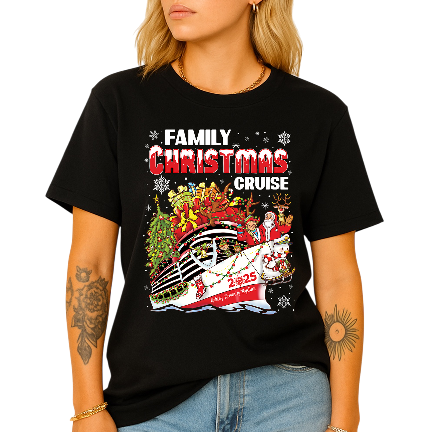 Christmas Family Cruise Shirt – Custom Holiday Vacation Tee, Matching Cruise Crew Santa Shirt for Family Trip