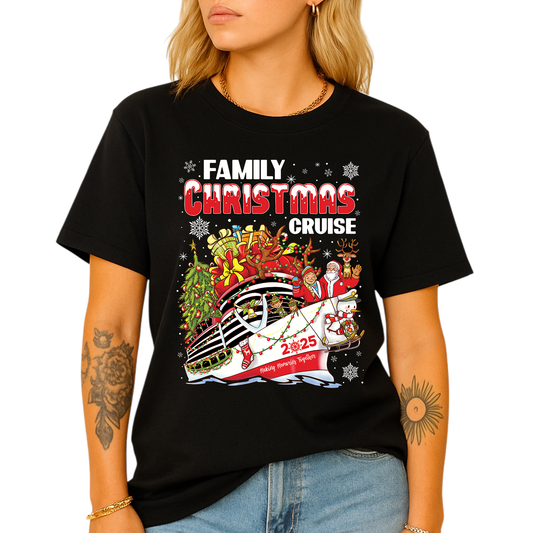 Christmas Family Cruise Shirt – Custom Holiday Vacation Tee, Matching Cruise Crew Santa Shirt for Family Trip