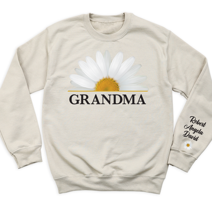 Personalized Grandma Shirt with Grandkid's Name