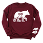 Custom Gigi Bear Sweatshirt with Kid's Name on Sleeve
