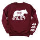 Custom Gigi Bear Sweatshirt with Kid's Name on Sleeve
