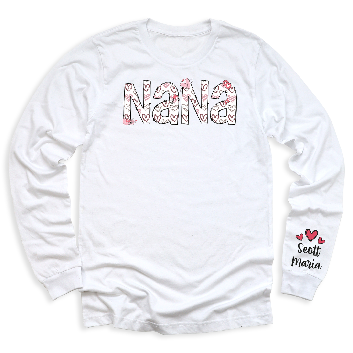 Custom Nana  Sweatshirt with Kid's Name on Sleeve