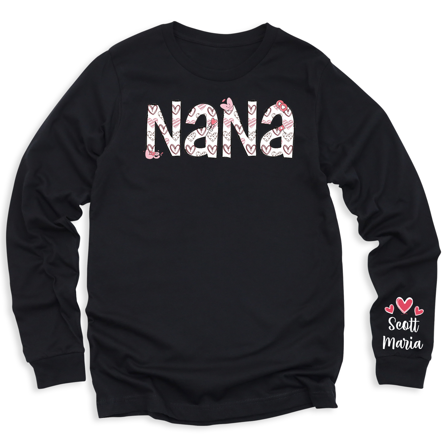 Custom Nana  Sweatshirt with Kid's Name on Sleeve