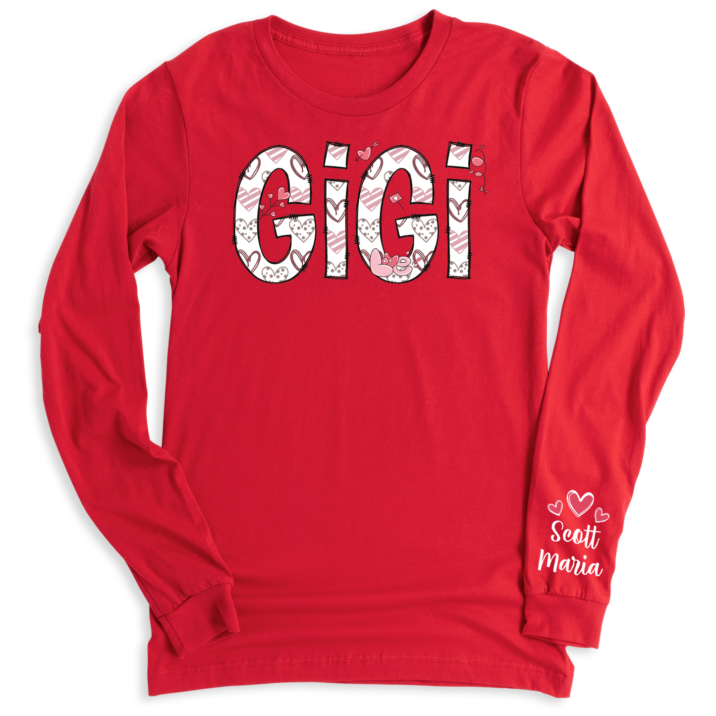 Custom Gigi Sweatshirt with Kid's Name on Sleeve