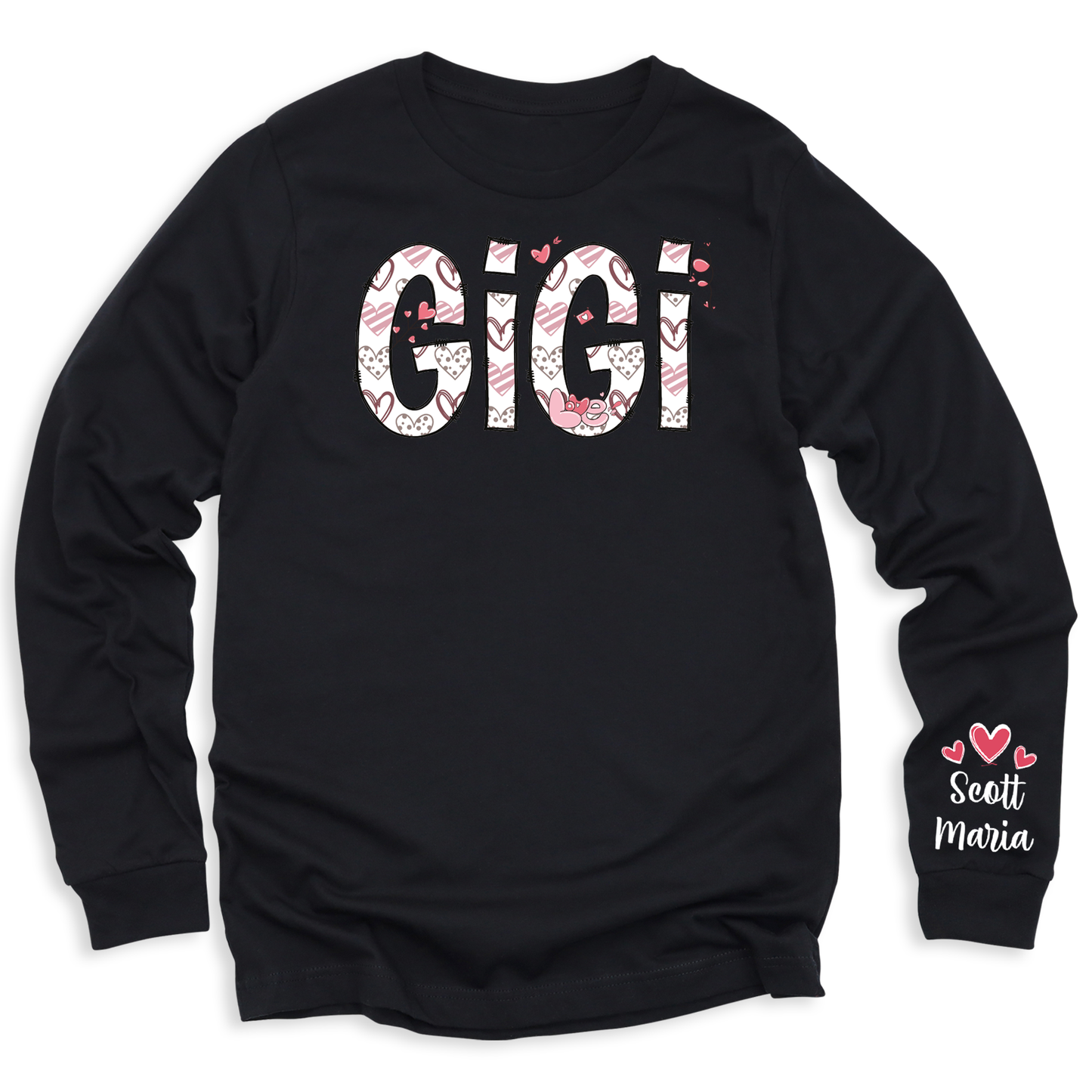 Custom Gigi Sweatshirt with Kid's Name on Sleeve