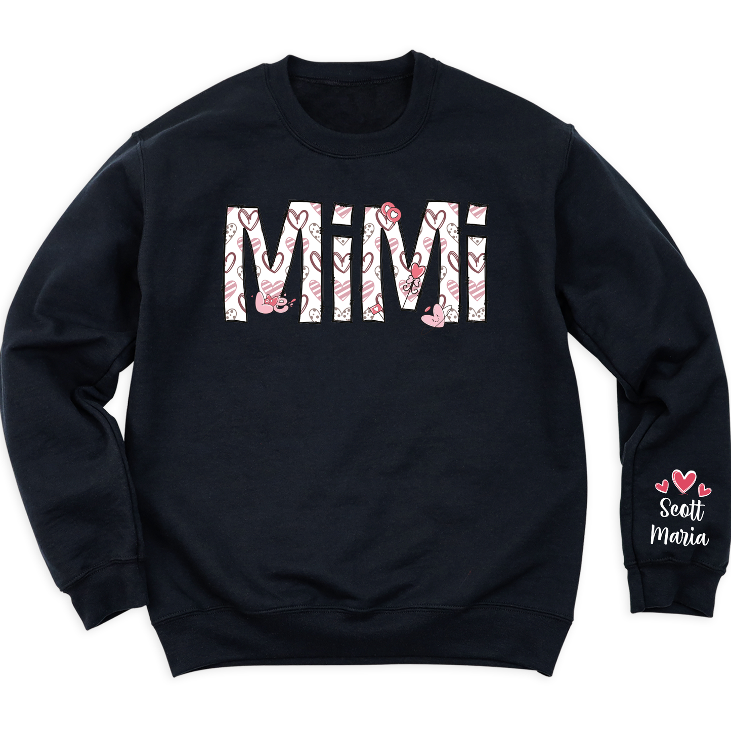 Custom Mimi Sweatshirt with Kid's Name on Sleeve