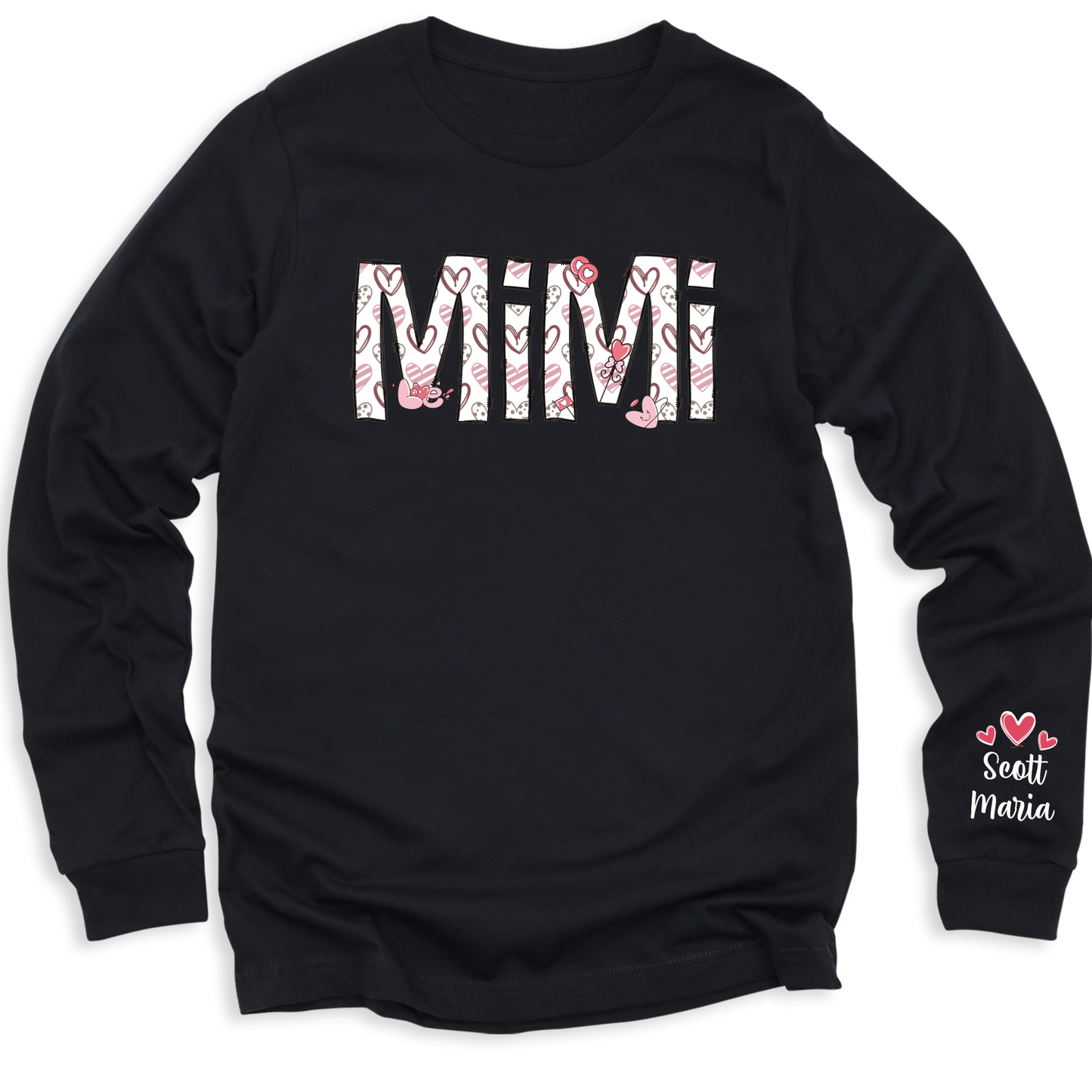 Custom Mimi Sweatshirt with Kid's Name on Sleeve