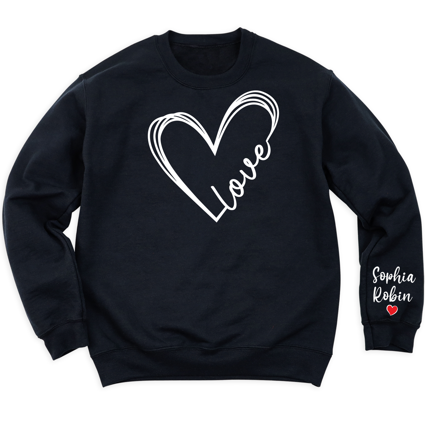 Love Heart Shirt with Kid's Name