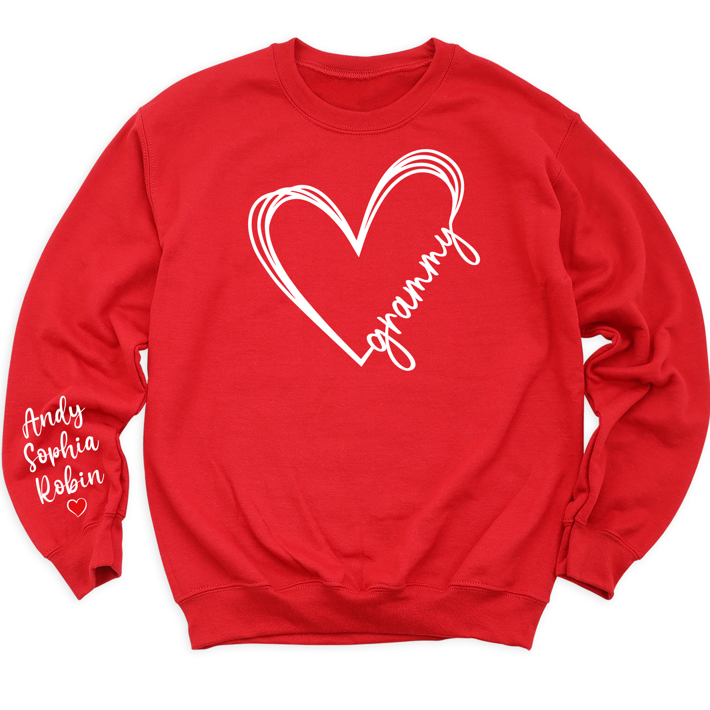 Love Grammy Heart Shirt with Kid's Name