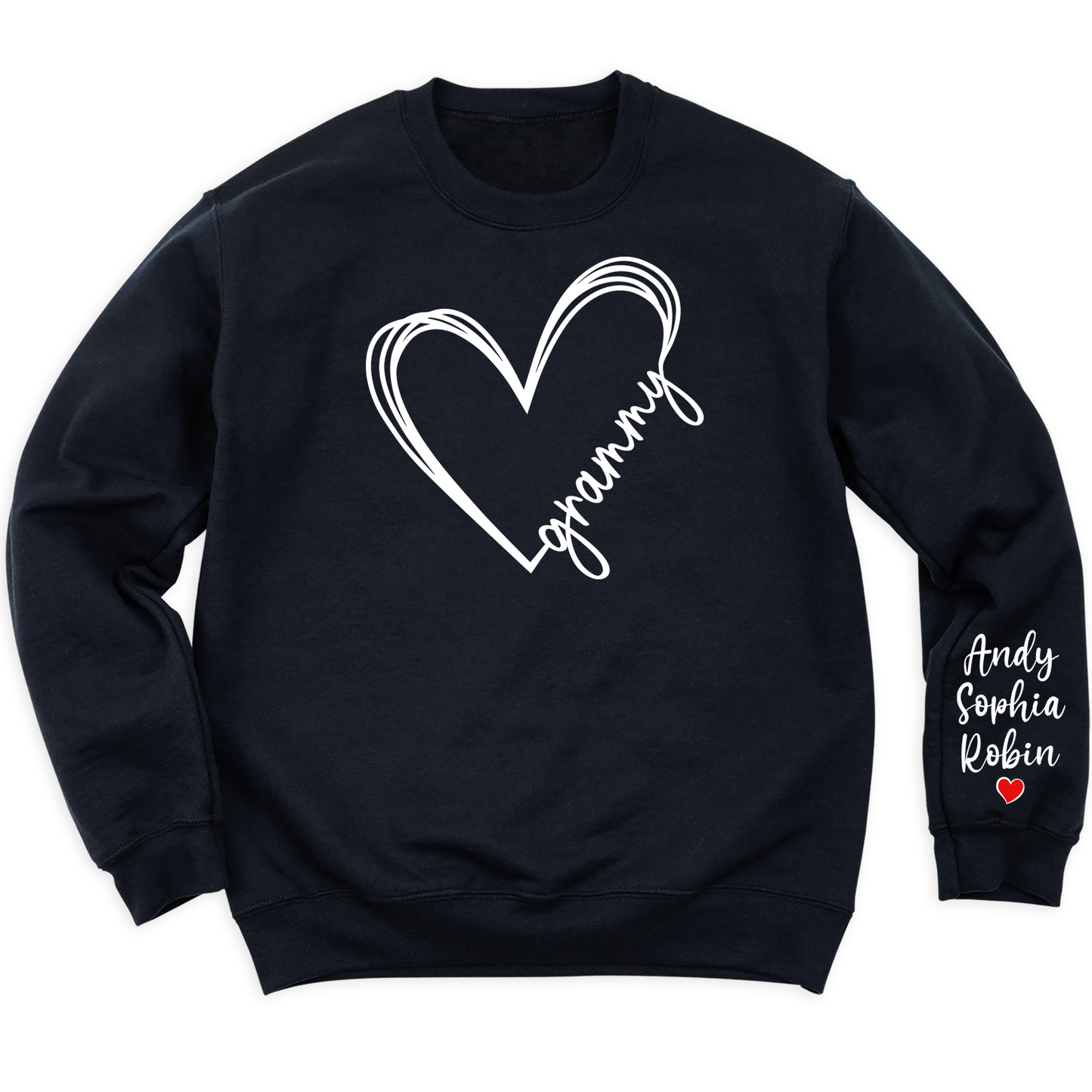 Love Grammy Heart Shirt with Kid's Name