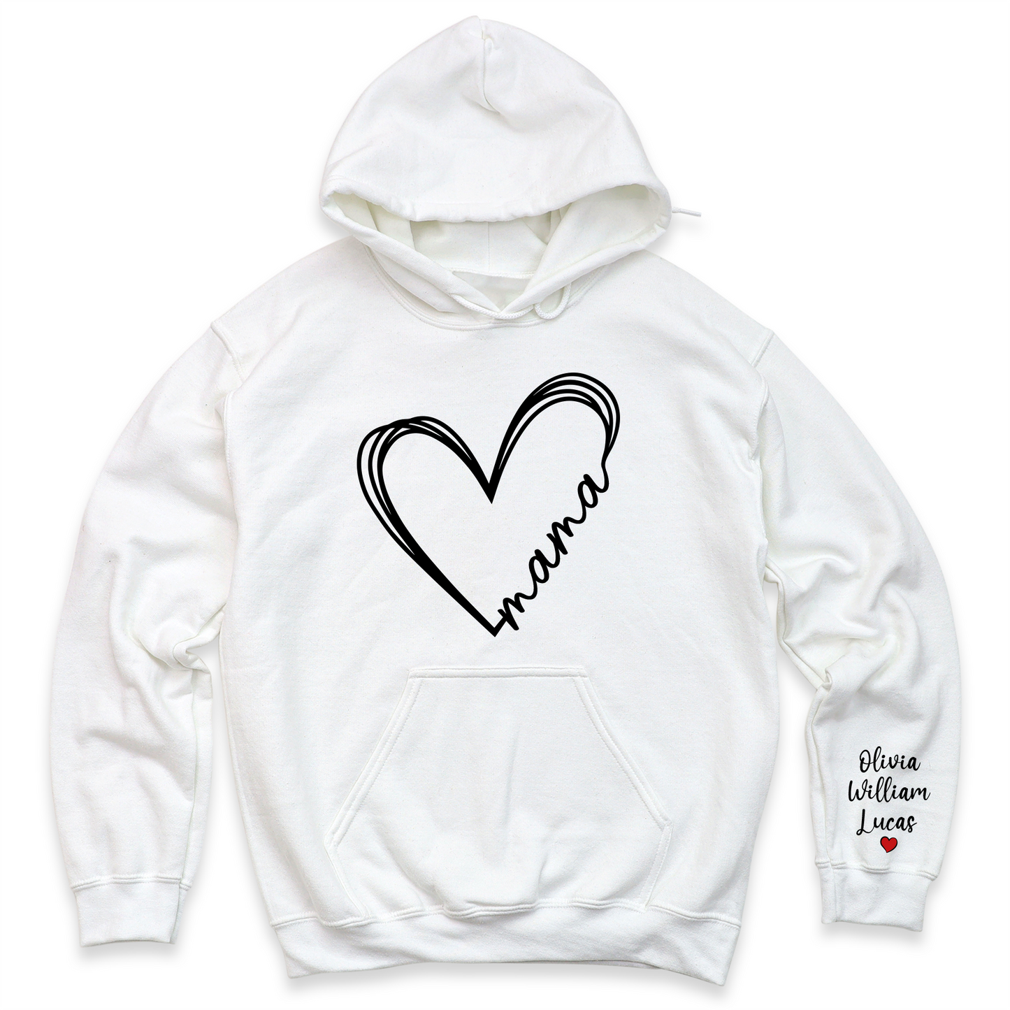 Love Mama Heart Shirt with Kid's Name