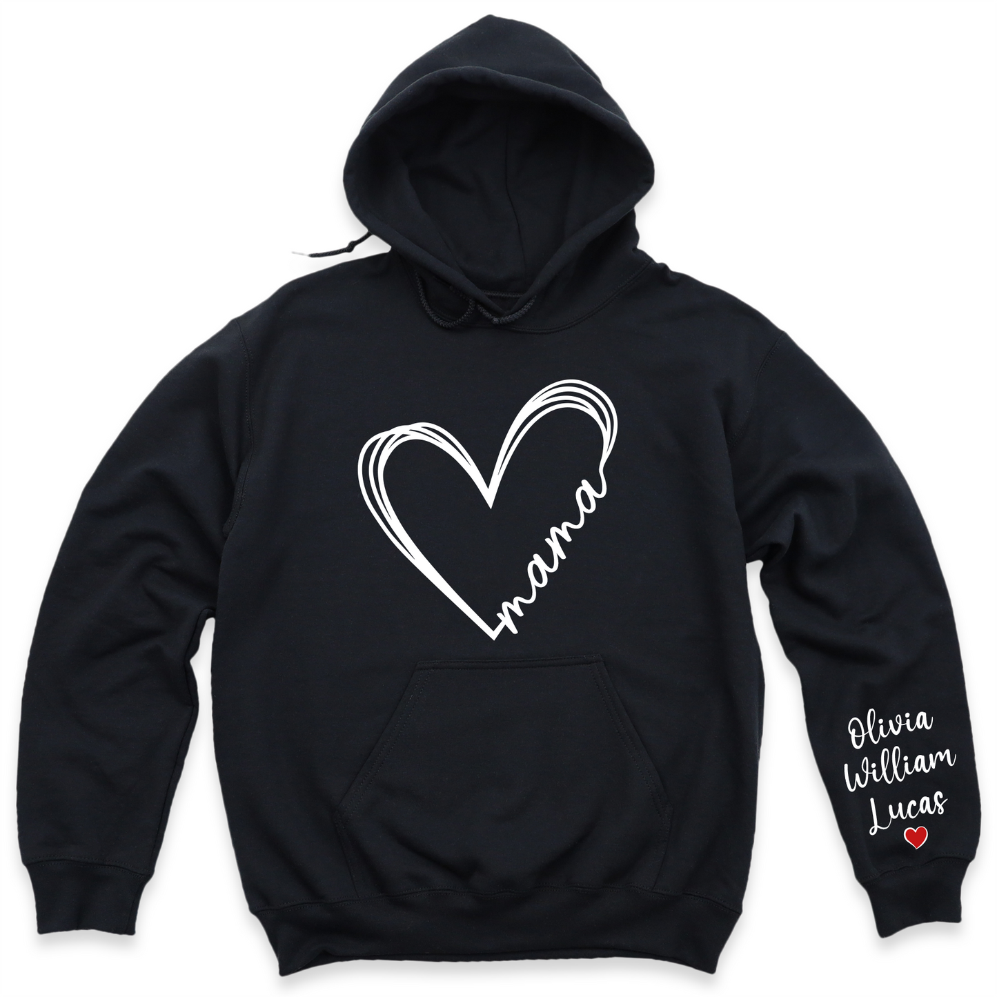 Love Mama Heart Shirt with Kid's Name