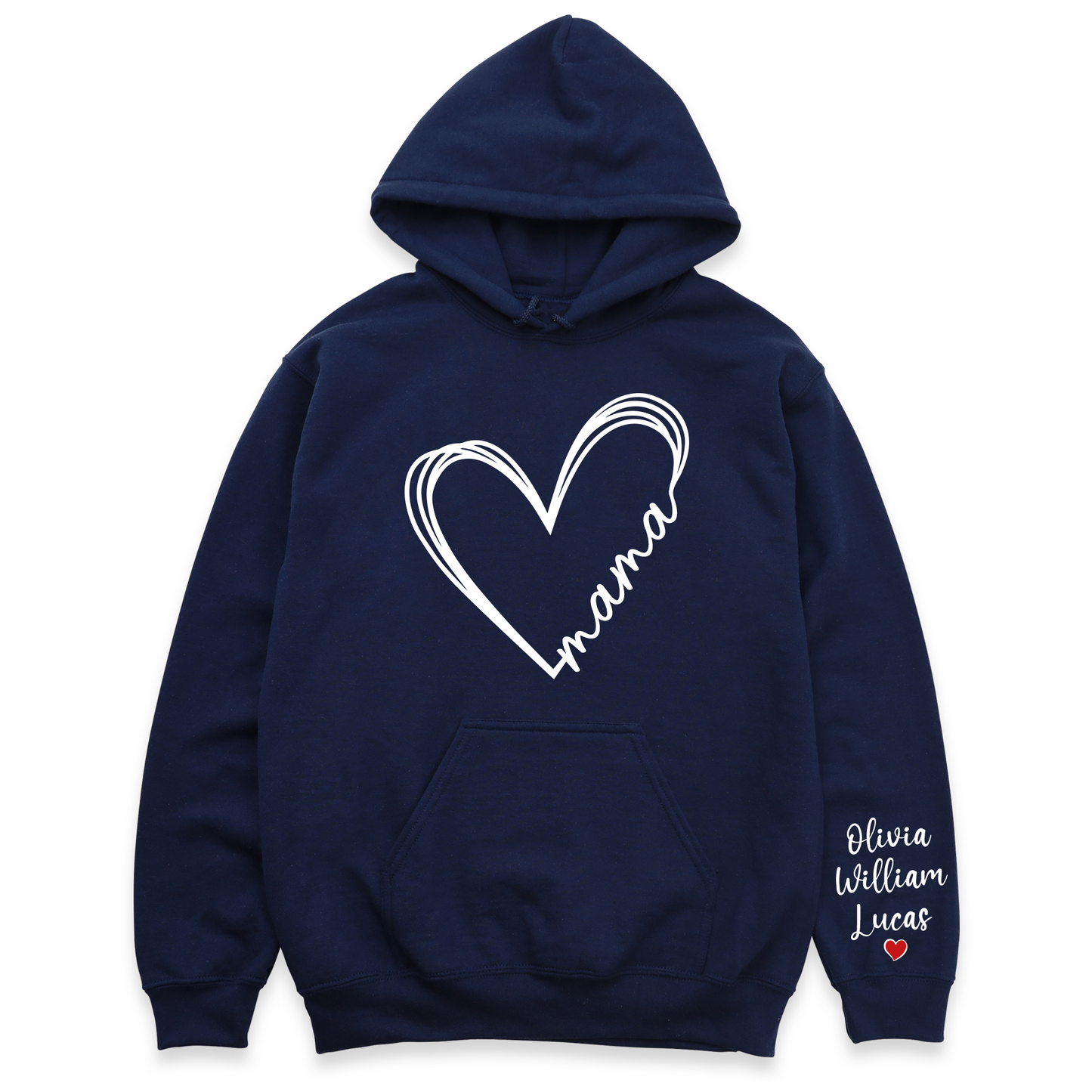 Love Mama Heart Shirt with Kid's Name