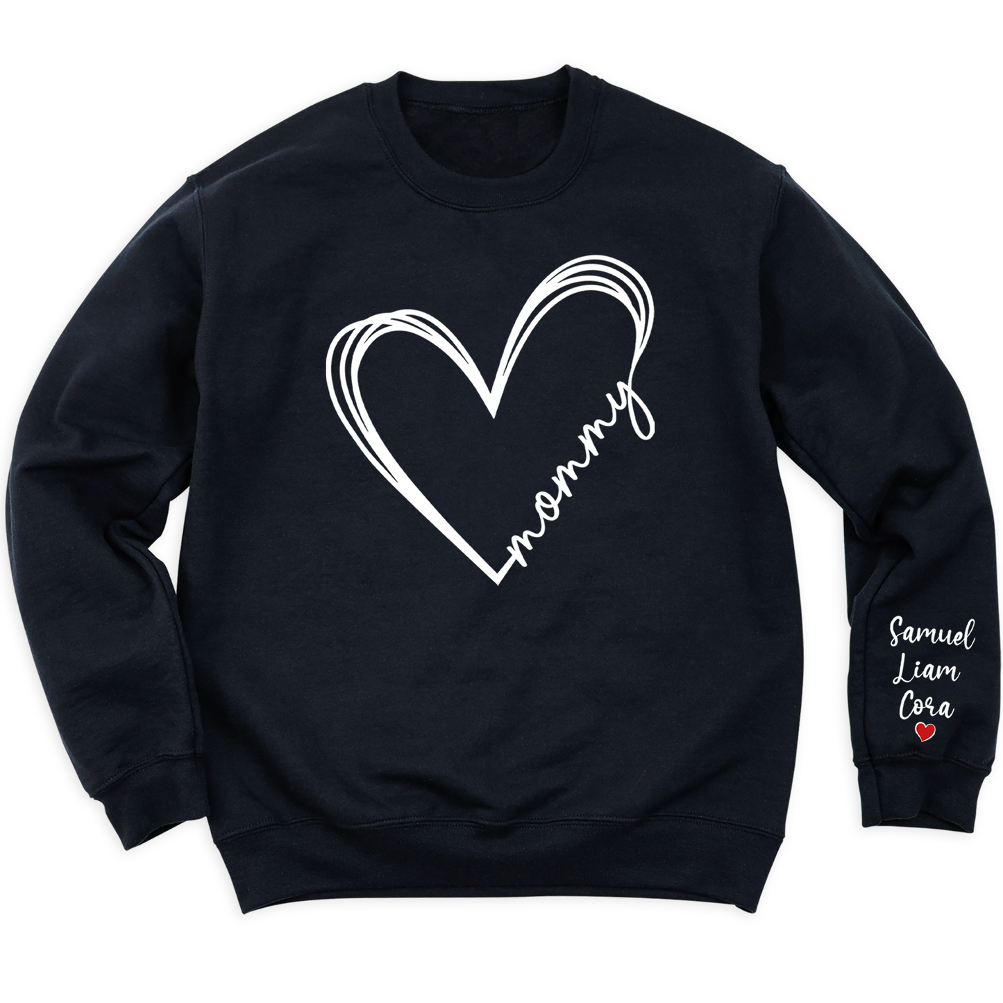 Love Mommy Heart Shirt with Kid's Name