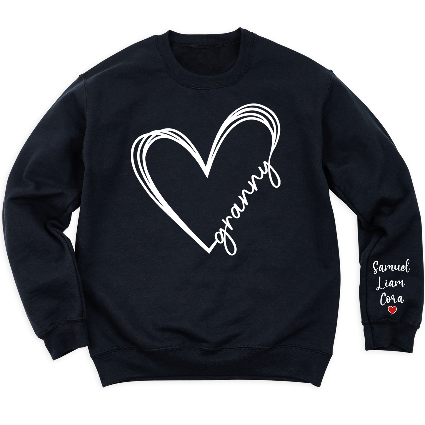 Love Granny Heart Shirt with Kid's Name