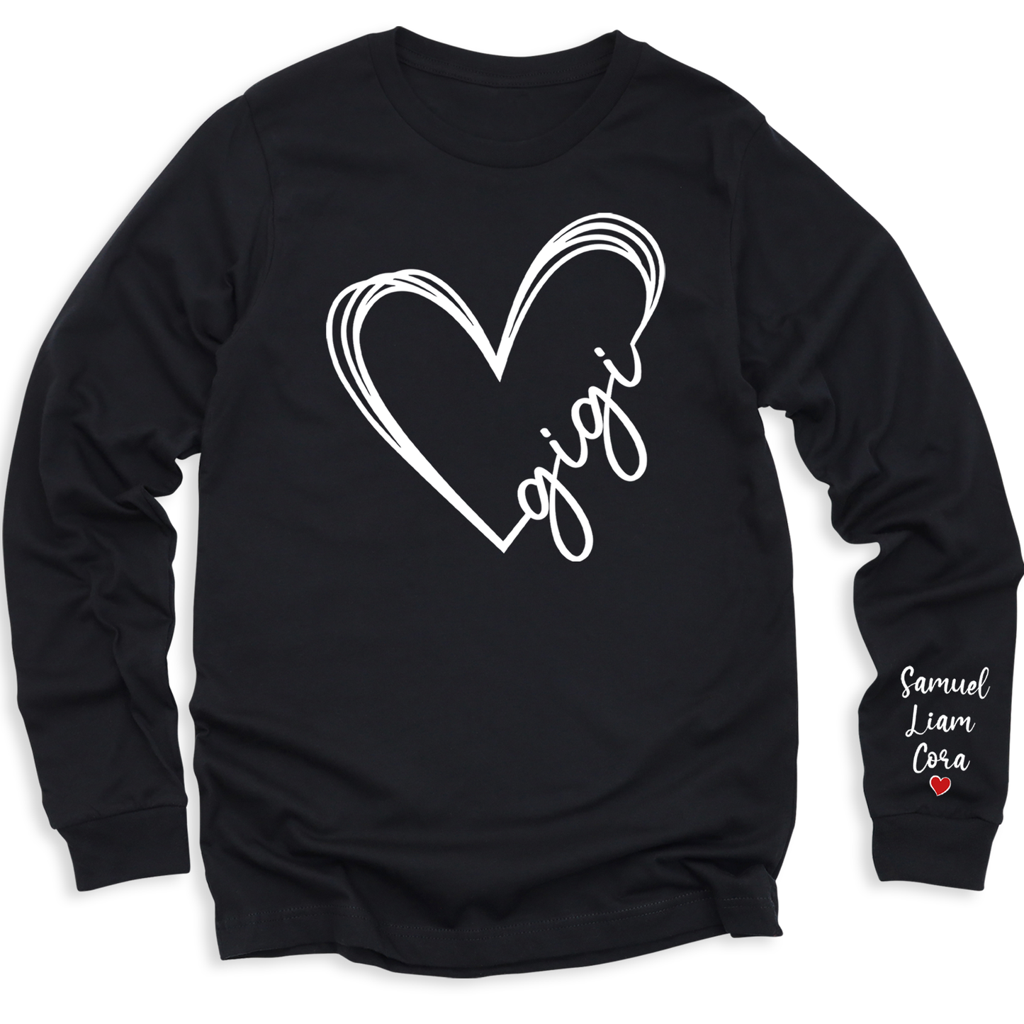 Love Gigi  Heart Shirt with Kid's Name