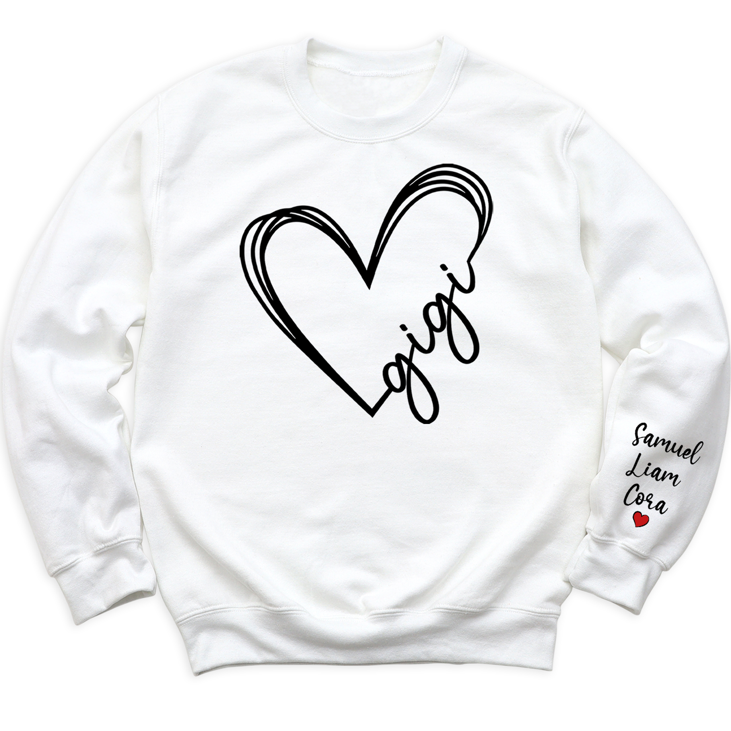 Love Gigi  Heart Shirt with Kid's Name